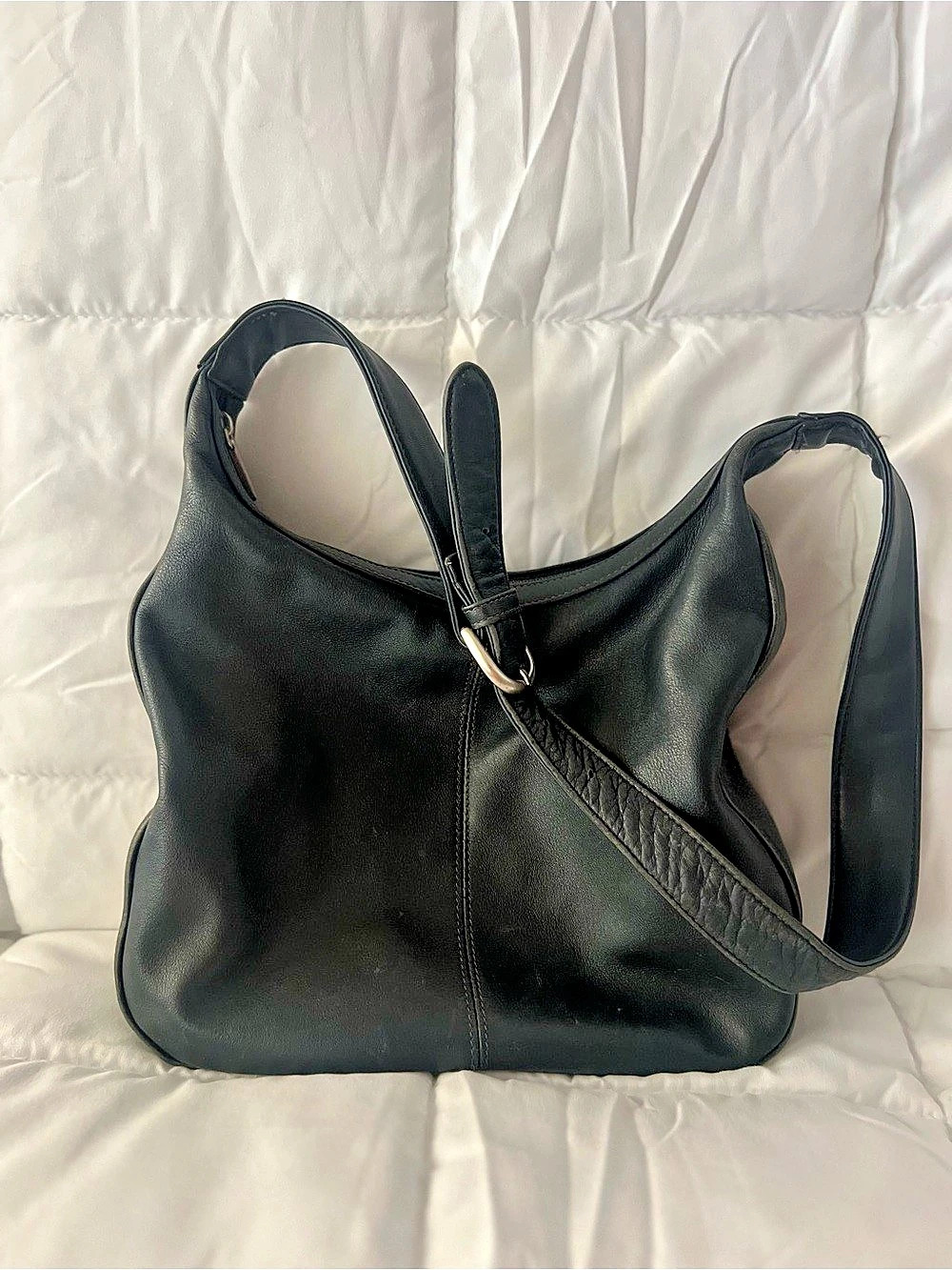 Stone Mountain Black Hobo Shoulder Bag